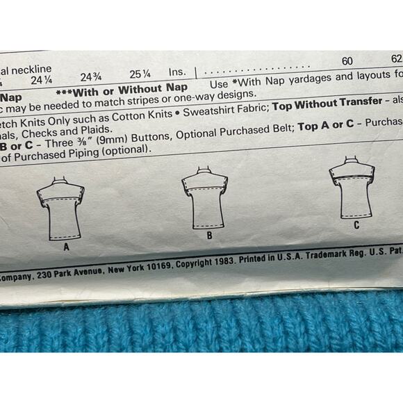 McCalls 8565 Sewing pattern polo shirt Brooke Shields size small - Picture 6 of 6